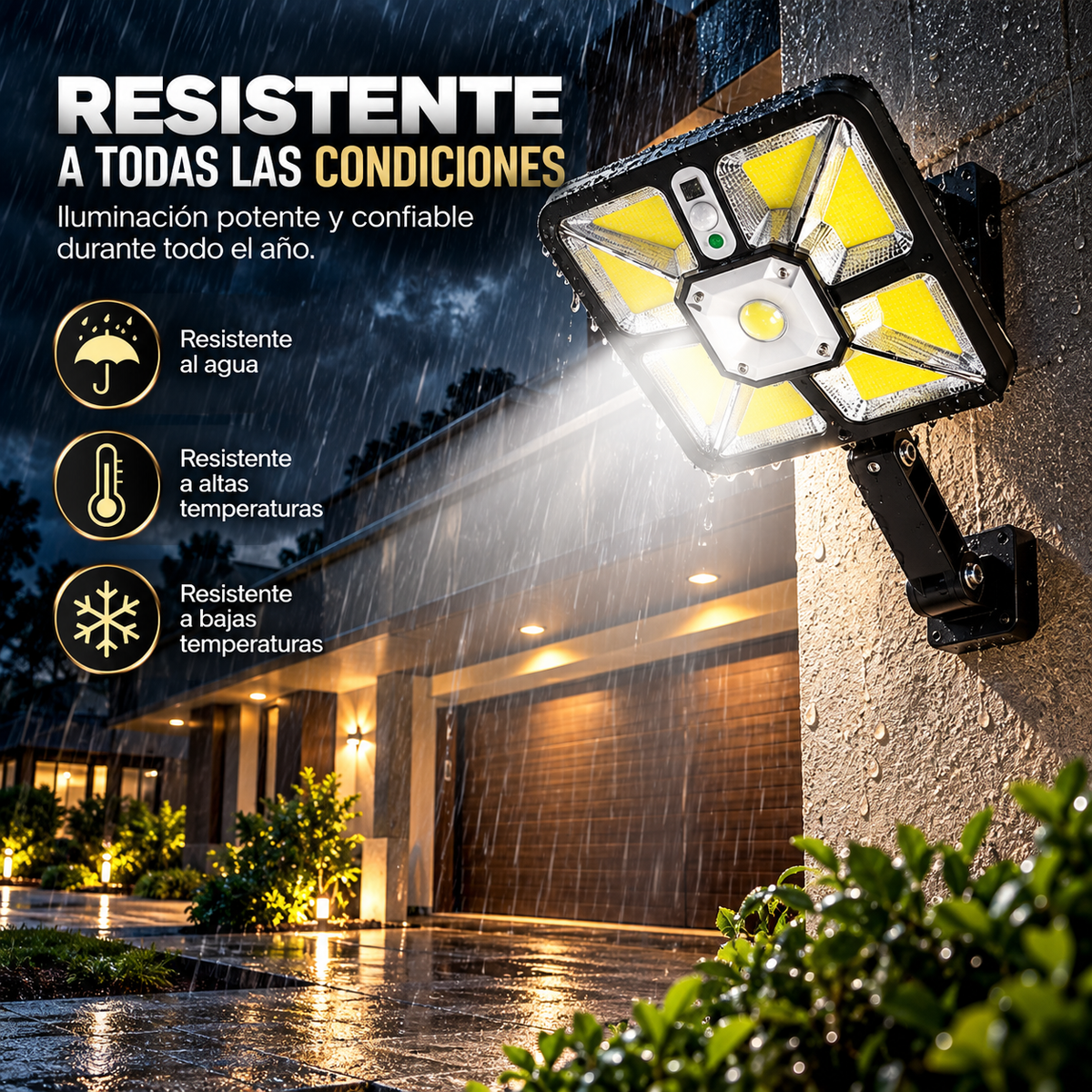 Reflector Solar LED 220 | Potencia e Iluminación Sin Cables