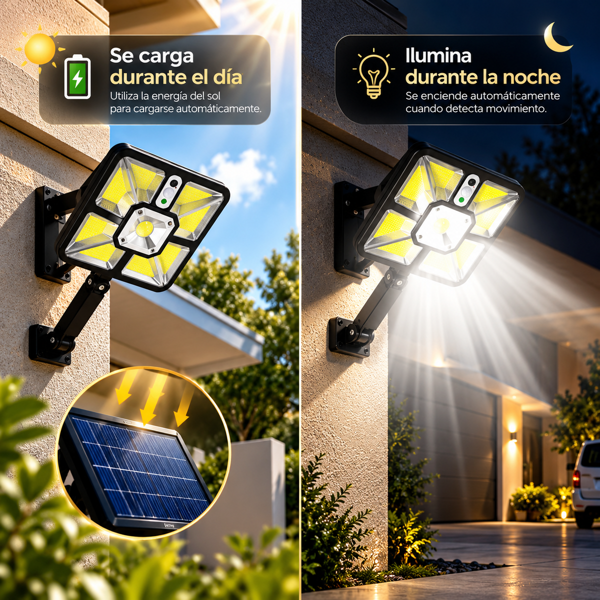 Reflector Solar LED 220 | Potencia e Iluminación Sin Cables
