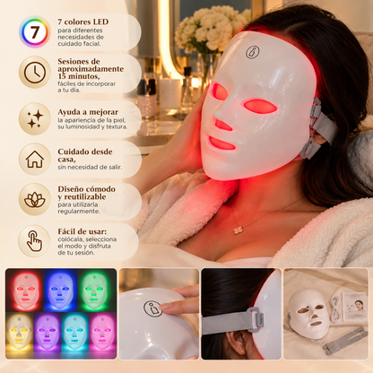 Máscara Facial LED PRO — 7 Colores
