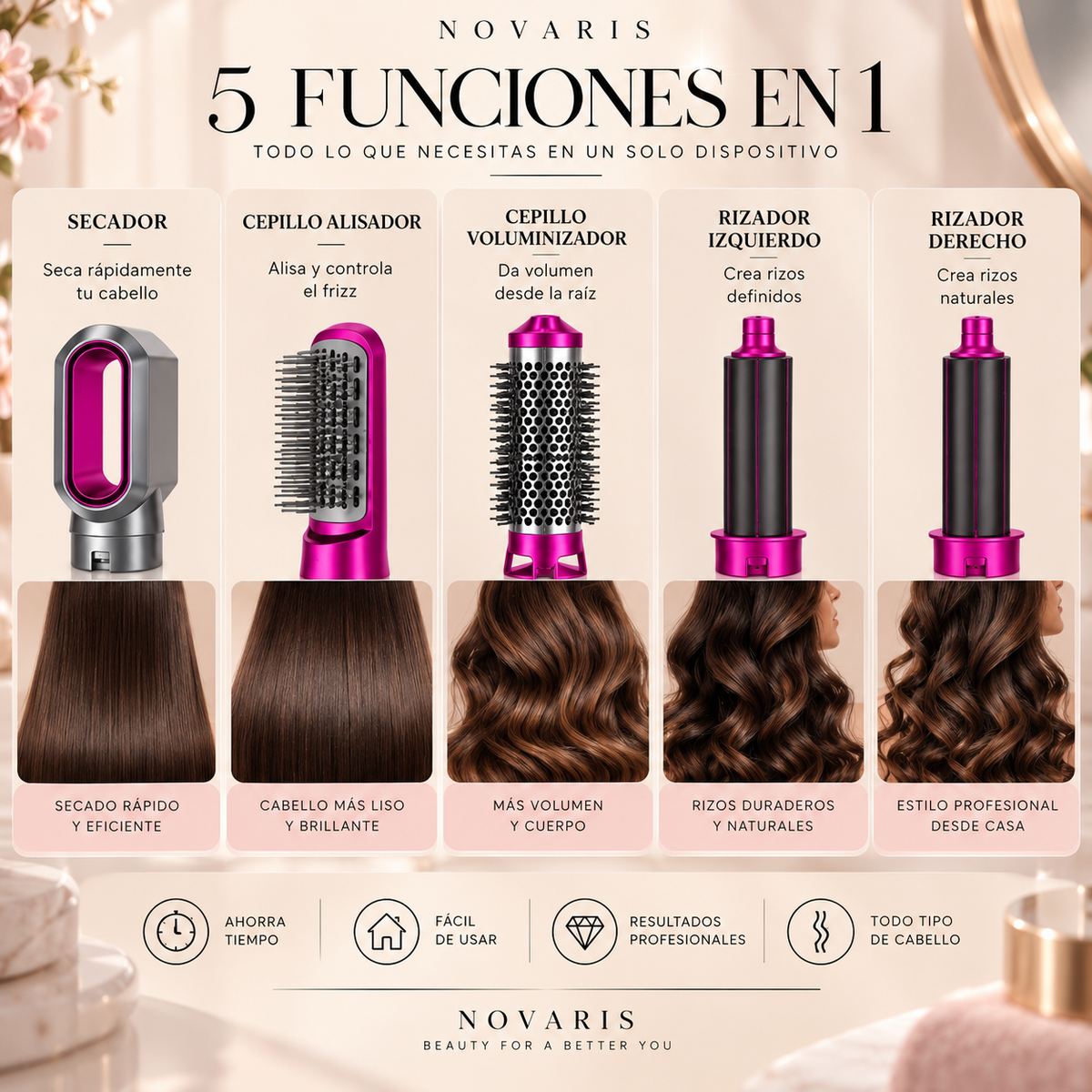 Cepillo Secador 5 en 1 — Styling pro